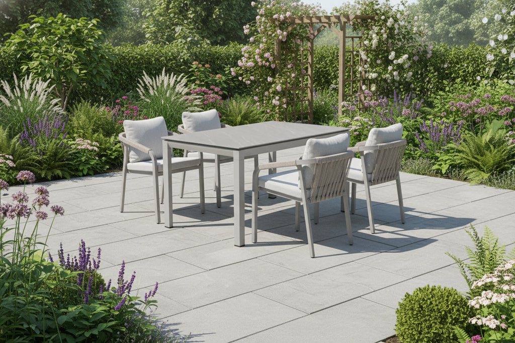 Domingo 4 Seater Dining Table with Monti Dining Chairs