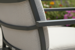 Domingo 4 Seater Dining Table with Sergio Dining Chairs - Sand Cushions