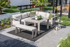 Levanto - Outdoor Corner Sofa Group with Dining Table and Bench