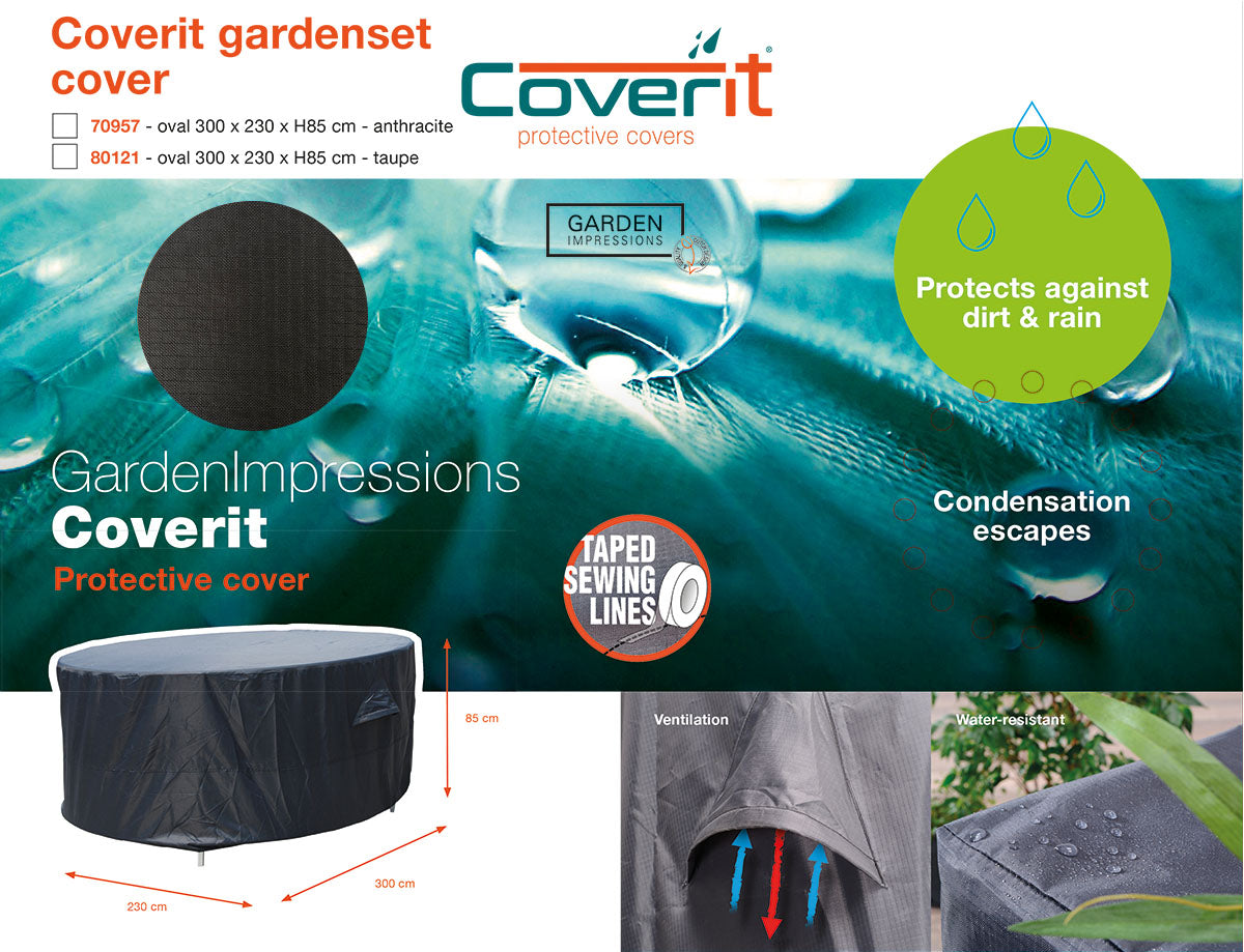Coverit Oval Dining Cover 300cm x 230cm x H85cm