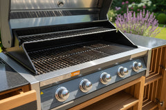 Avellino Teak Outdoor Kitchen BBQ Trolley on Wheels