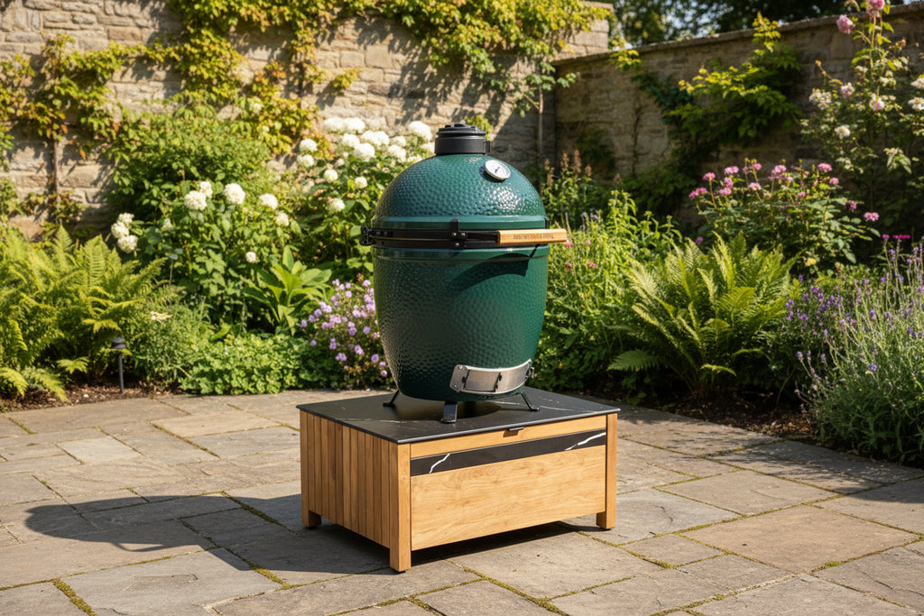 Avellino Teak Kitchen Low Table for Large Green Egg
