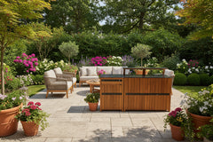 Avellino Teak Outdoor Kitchen Bar Shelf Unit