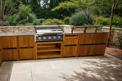 Avellino Teak Outdoor Kitchen Bar Shelf Unit