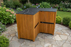 Avellino Teak Outdoor Kitchen Corner Unit