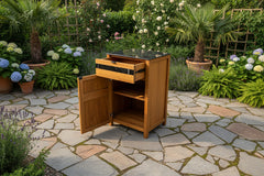 Avellino Teak Outdoor Kitchen Door and Drawer Unit
