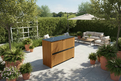 Avellino Teak Outdoor Kitchen Double Door Unit