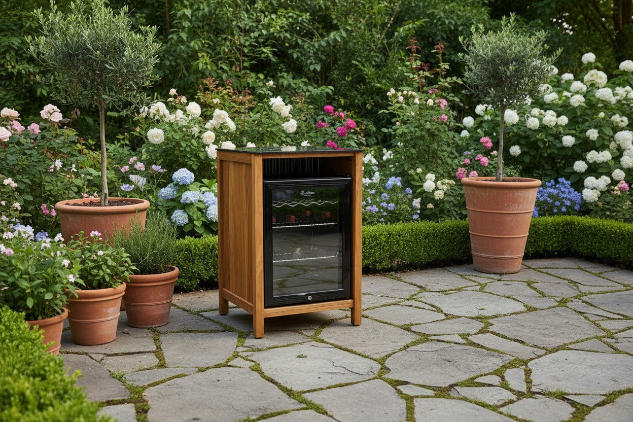 Avellino Teak Outdoor Kitchen Fridge Unit