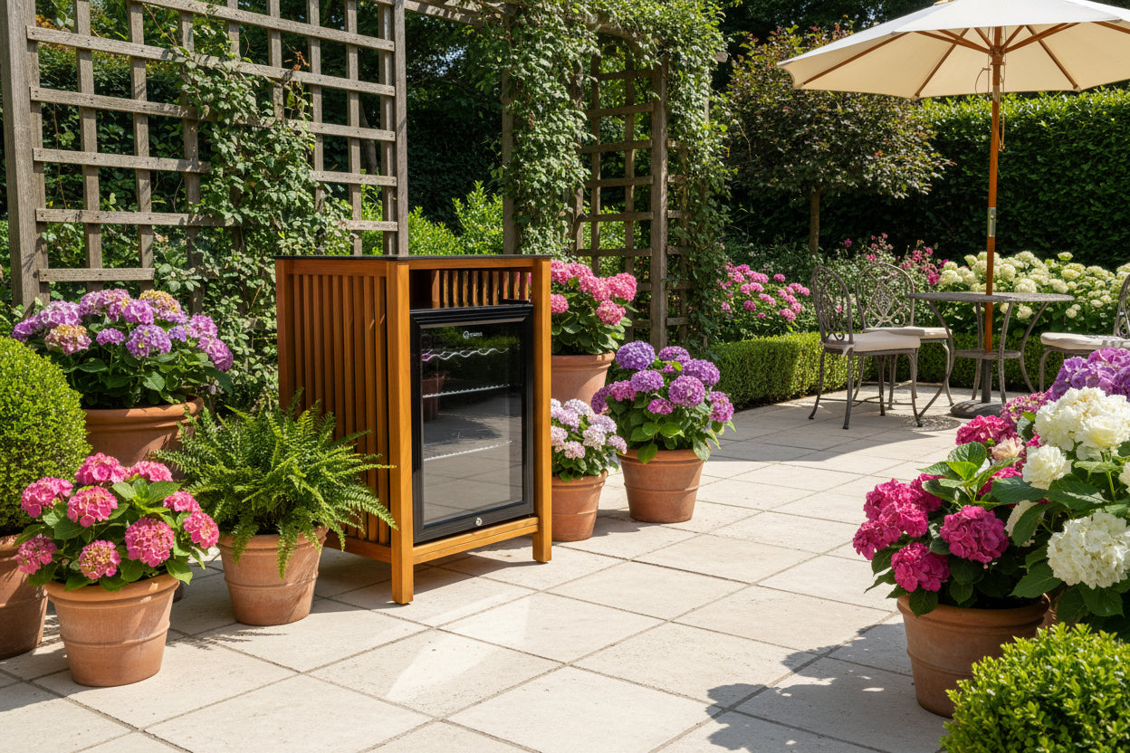 Avellino Teak Outdoor Kitchen Fridge Unit