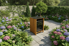 Avellino Teak Outdoor Kitchen Fridge Unit