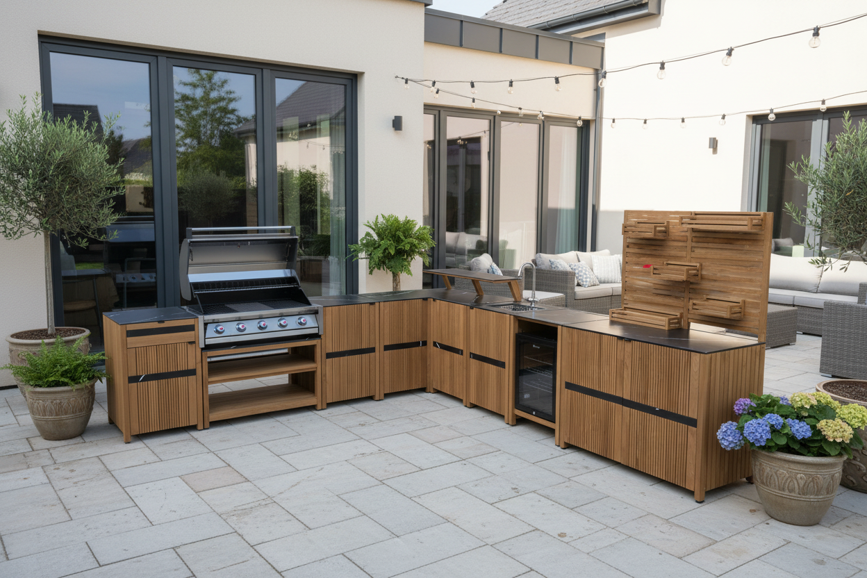 Avellino Teak Outdoor Kitchen Set 3