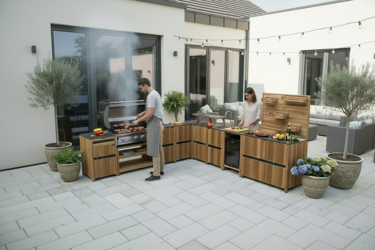 Avellino Teak Outdoor Kitchen Set 3