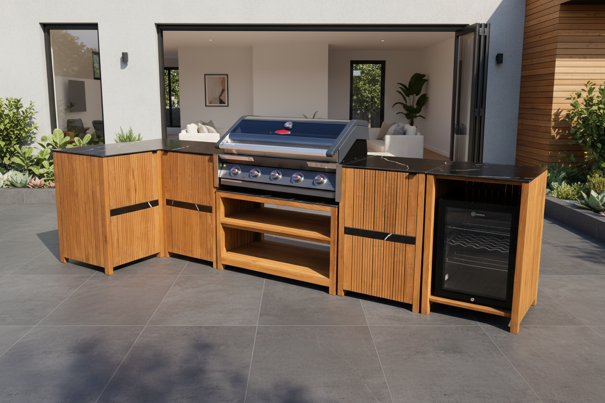 Avellino Teak Outdoor Kitchen Set 4