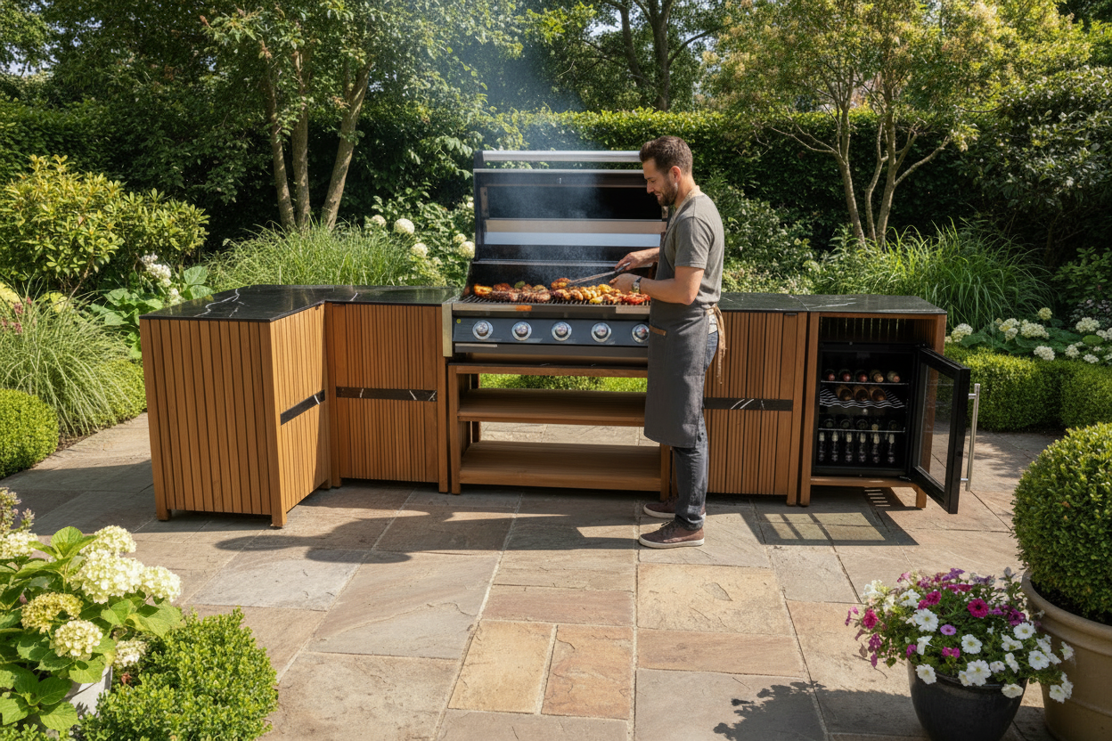 Avellino Teak Outdoor Kitchen Set 4