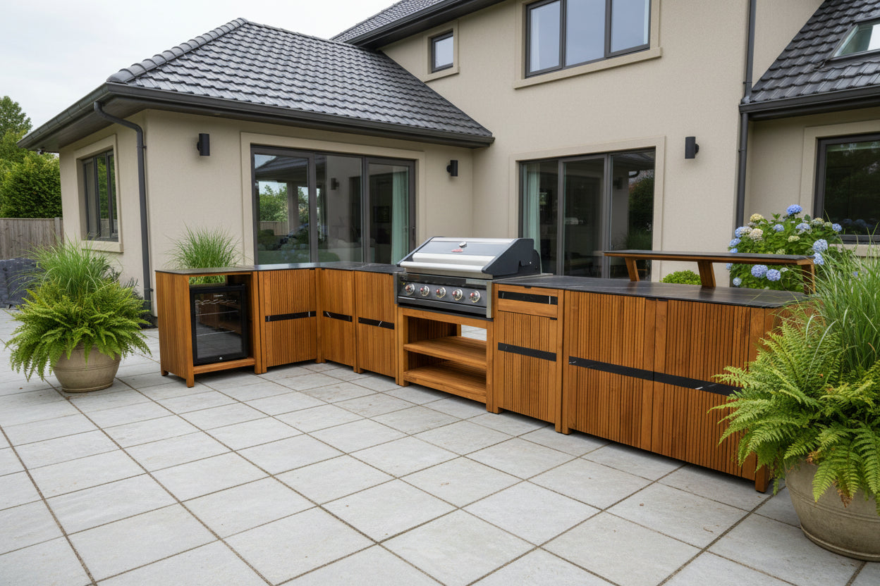 Avellino Teak Outdoor Kitchen Set 1