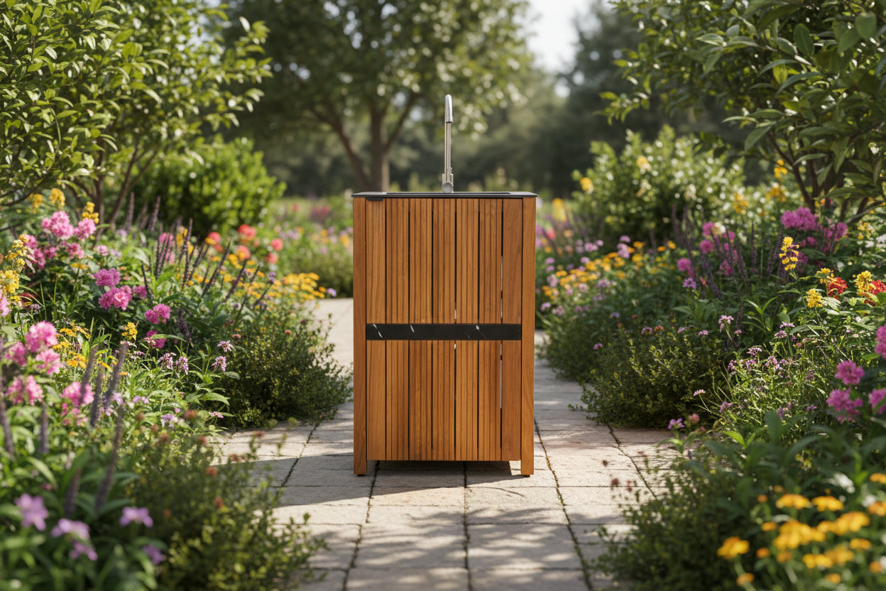 Avellino Teak Outdoor Kitchen Sink Unit
