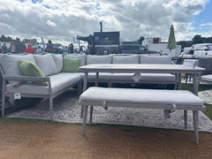 Ex Display Barcelona - Lounge & Dining Corner Sofa, with Table, Bench and Optional Chair