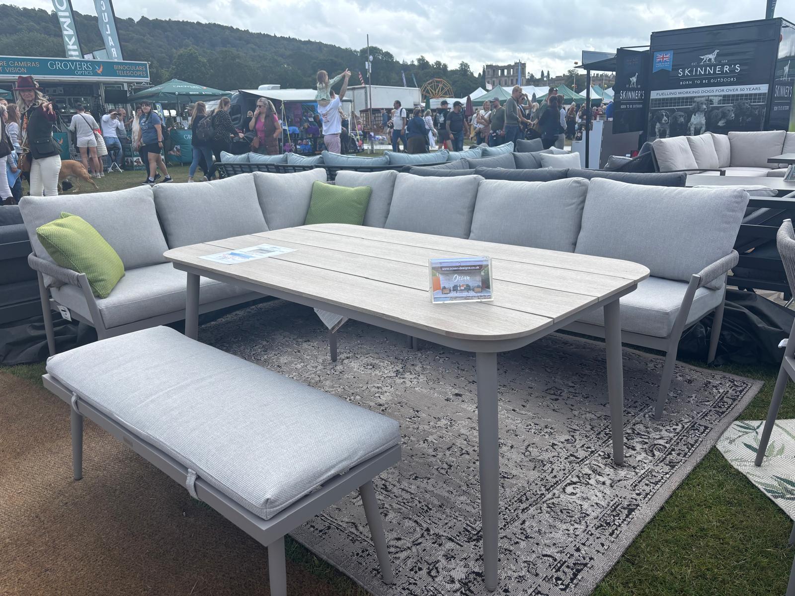 Ex Display Barcelona - Lounge & Dining Corner Sofa, with Table, Bench and Optional Chair