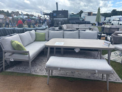 Ex Display Barcelona - Lounge & Dining Corner Sofa, with Table, Bench and Optional Chair