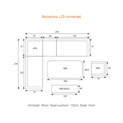 Barcelona - Lounge & Dining Corner Sofa, with Table, Bench and Optional Chair