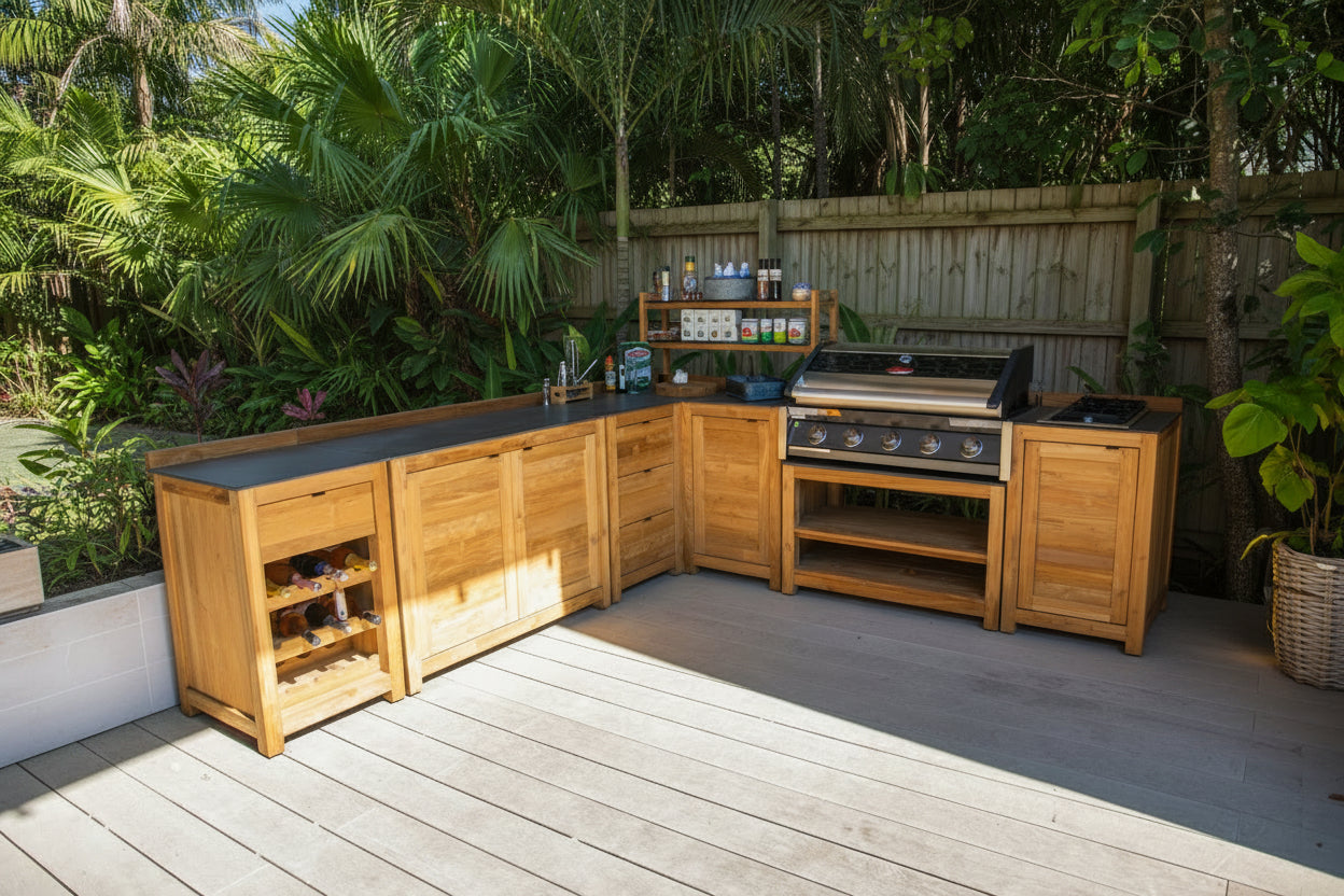 Barletta Teak Outdoor Kitchen Set 1