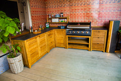 Barletta Teak Kitchen Single Door Unit