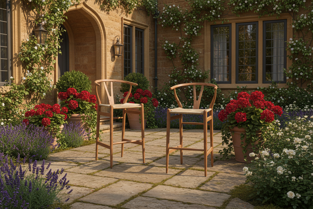 Barletta Teak Bar Stool Set of 2