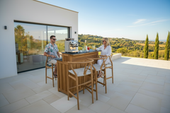 Barletta Teak Kitchen Coffee Bar Unit
