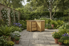Barletta Teak Kitchen Corner Unit