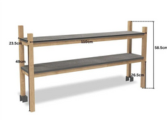 Barletta Teak Kitchen Shelving Unit