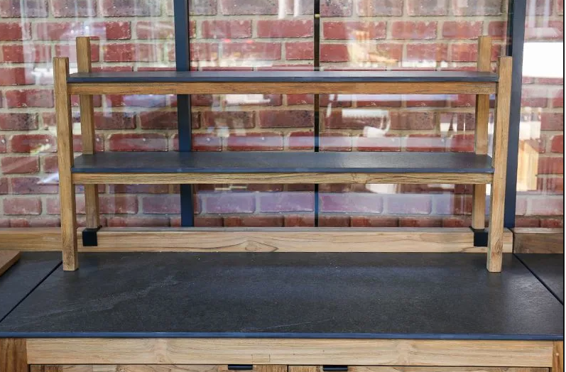 Barletta Teak Kitchen Shelving Unit