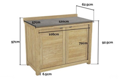 Barletta Teak Kitchen Double Door Unit