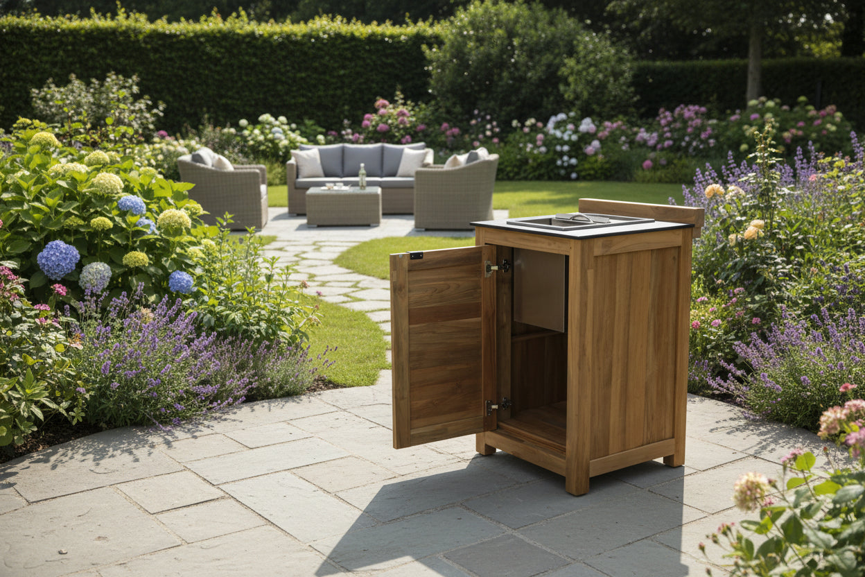 Barletta Teak Kitchen Single 3 Drawer Unit