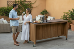 Barletta Teak Kitchen Island on Wheels