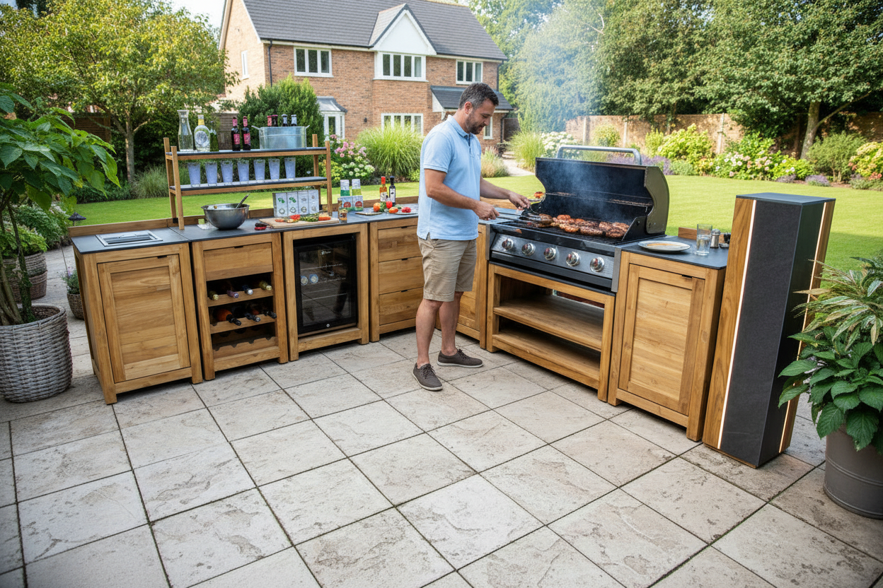 Barletta Teak Outdoor Kitchen Set 4