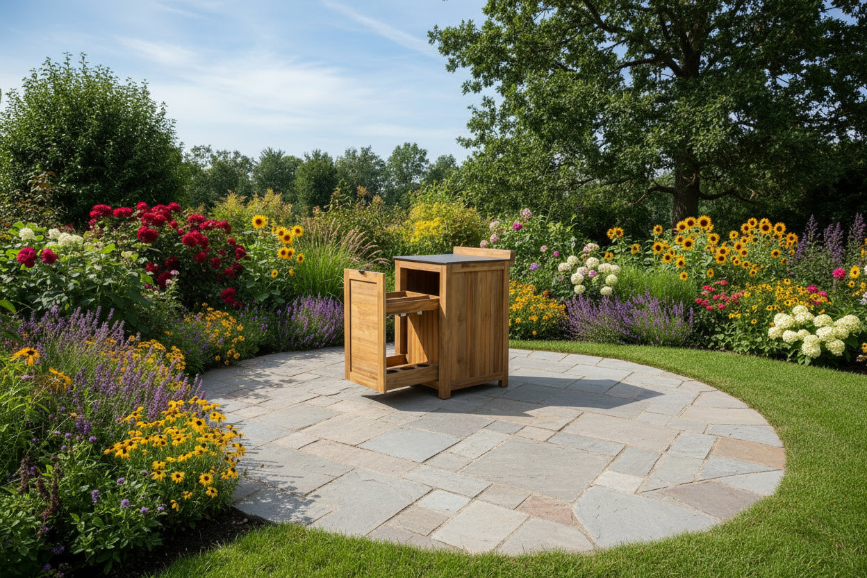 Barletta Teak Kitchen Pull Out Door Unit