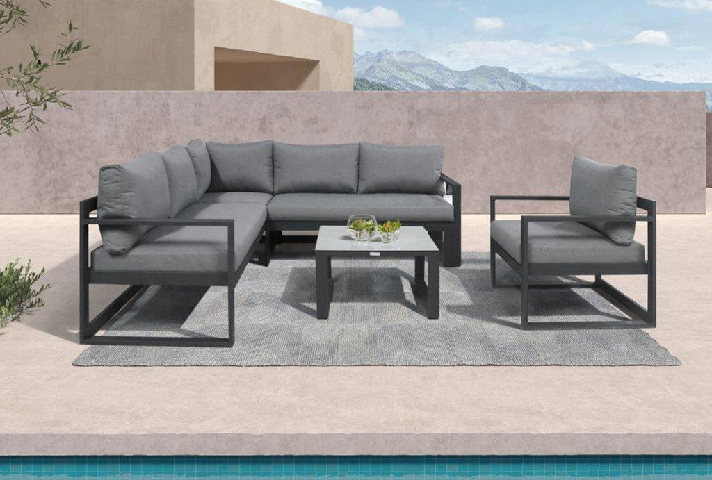 Bermuda - Corner Outdoor Sofa Group, Armchair & Coffee Table