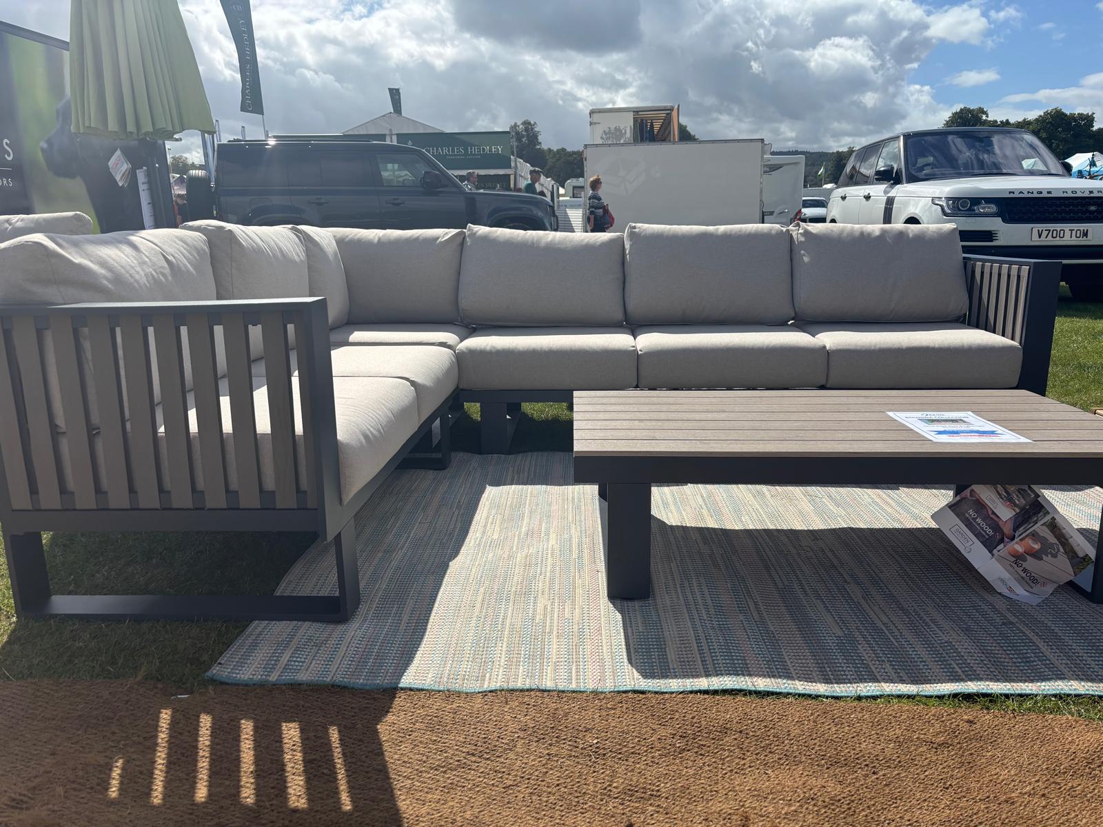 EX DISPLAY Bologna Corner Lounge Set and Coffee Table