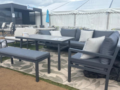 EX DISPLAY Corsica - Lounge Dining Corner, Table and Bench