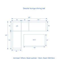 Decala Light Oak Effect - Lounge Dining Corner Suite