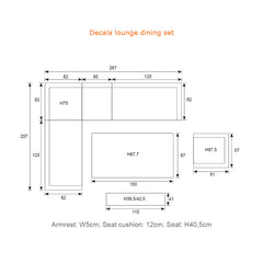 Decala Light Oak Effect - Lounge Dining Corner Suite