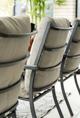 Edison Natural - Eight Seater Oval Dining Suite with Sergio Chairs - Sand Cushions