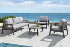 Fiji - 3 Seater Garden Sofa, 2 x Armchairs & Coffee Table Outdoor Garden Lounge Set