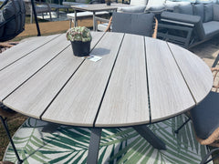 EX DISPLAY Edison Natural - Four Seater Round Dining Suite with Margriet Chairs