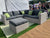 EX DISPLAY Orangebird - Rattan Weave Corner Sofa with Footstool