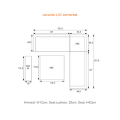 Levanto - Outdoor Corner Sofa Group with Dining Table and Bench
