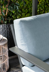 Lincoln Charcoal - Corner Garden Sofa Group with Ottoman