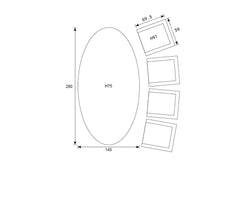 Edison Natural - Eight Seater Oval Dining Suite with Margriet Chairs