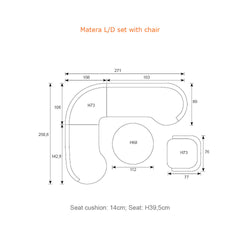 Matera - Corner Sofa, Chair and High Round Table