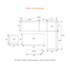 Monti- Lounge Dining Corner, Table and Bench